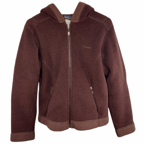 Patagonia Jackets & Blazers - Patagonia Synchilla Brown Fleece Full Zip Hooded Jacket Women's Size M